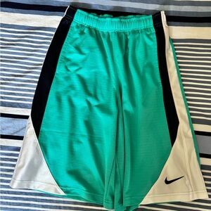 Nike Teal and White Athletic Shorts